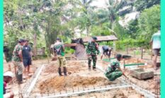 Progres RTLH Terus Meningkat, Satgas TMMD Pengecoran Slop di Sasaran Tiga, Kilo Meter 9